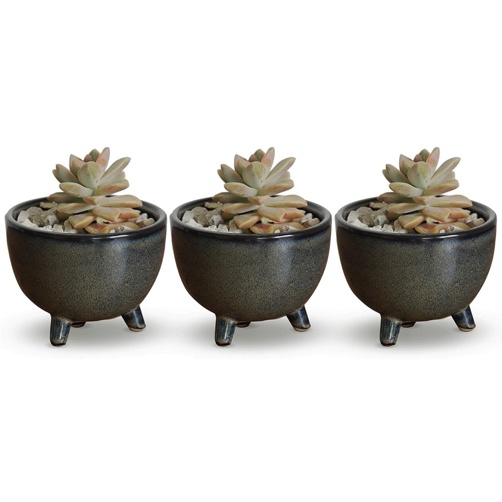 Sofia - Pots for Succulent Plants - Set of 3 - Small Succulent Pots - Ceramic